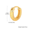 Stainless steel snake pattern earrings for men in black and gold options