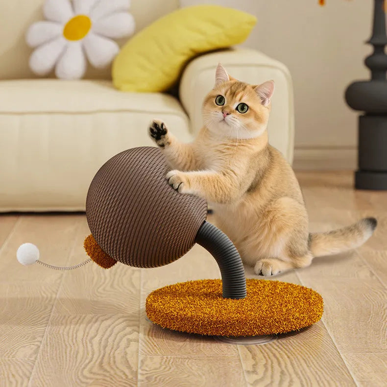 Hemp rope cat scratching board and tumbler toy set in large and small size options