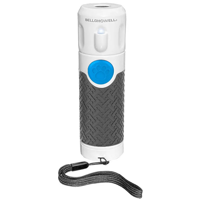 White handheld ultrasonic dog trainer with bark-stop function for behaviour correction training