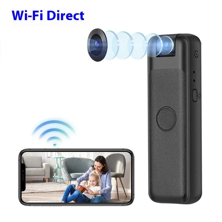 Black back splint WiFi surveillance camera with Type-C charging port and 30cm cable