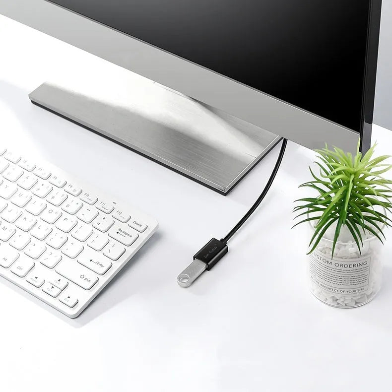 Black USB extension cable male to female connector with length options from 1 to 5 metres