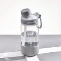 Grey plastic cup with cartoon pattern, heat-resistant and portable, 1000ml capacity.