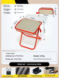 Lightweight foldable outdoor camp stool in oxford cloth, shown in a flat pencil box style.