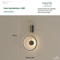Nordic LED bedside lamp with acrylic ball, available in white or black, ≤36V, for bedroom or living room wall lighting