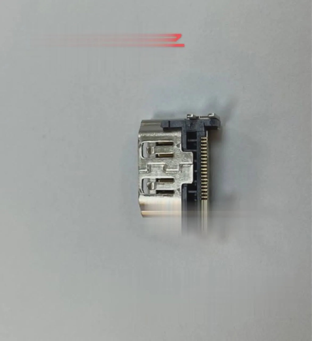 Silver HDMI interface host socket for gaming console repair and accessory replacement