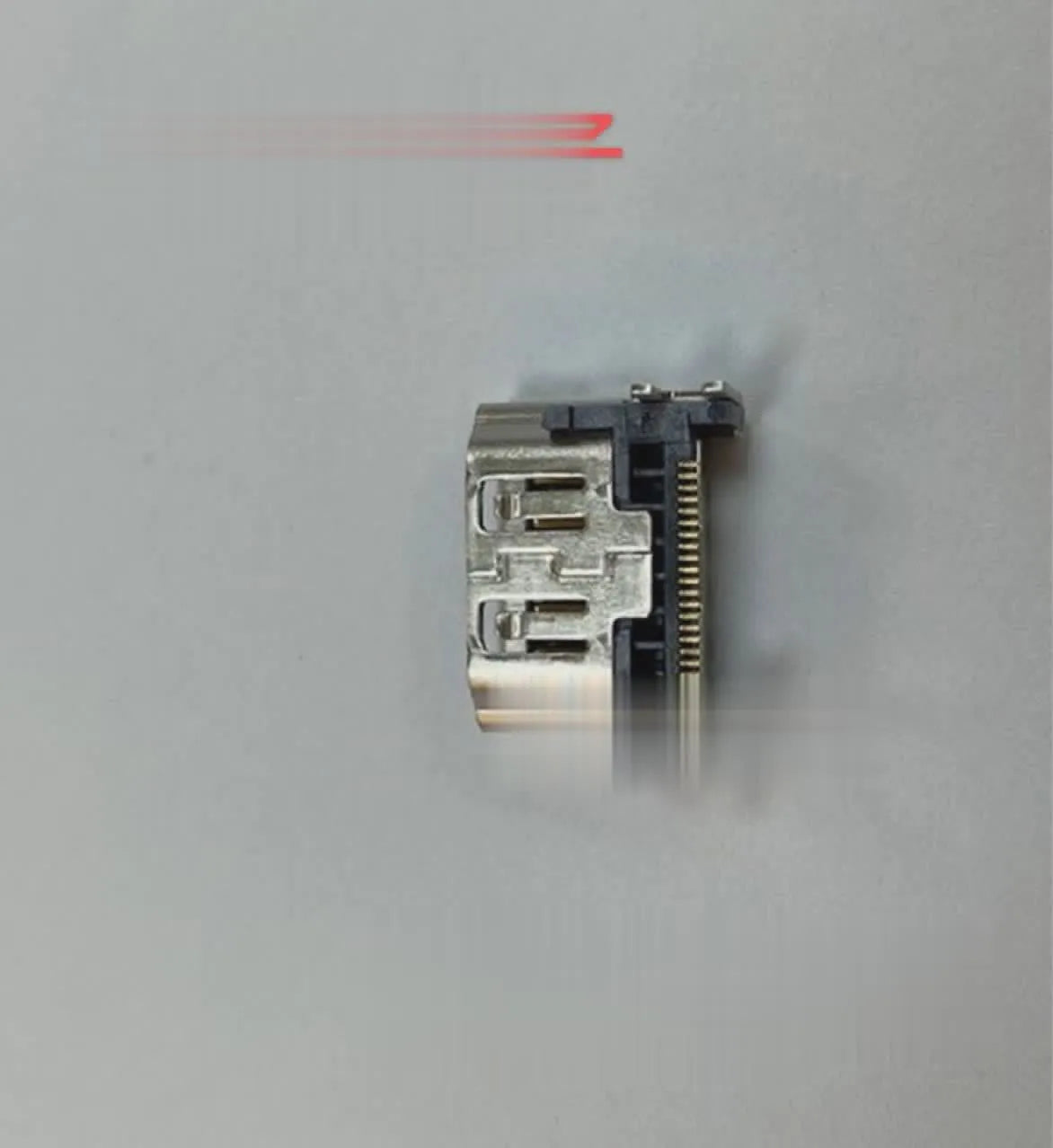Silver HDMI interface host socket for gaming console repair and accessory replacement