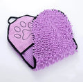 Pet bath robe towel in blue colour showing 62x23cm size for dog and cat drying
