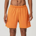 Men's quick-drying double-layer workout shorts in multiple colours with moisture-wicking fabric
