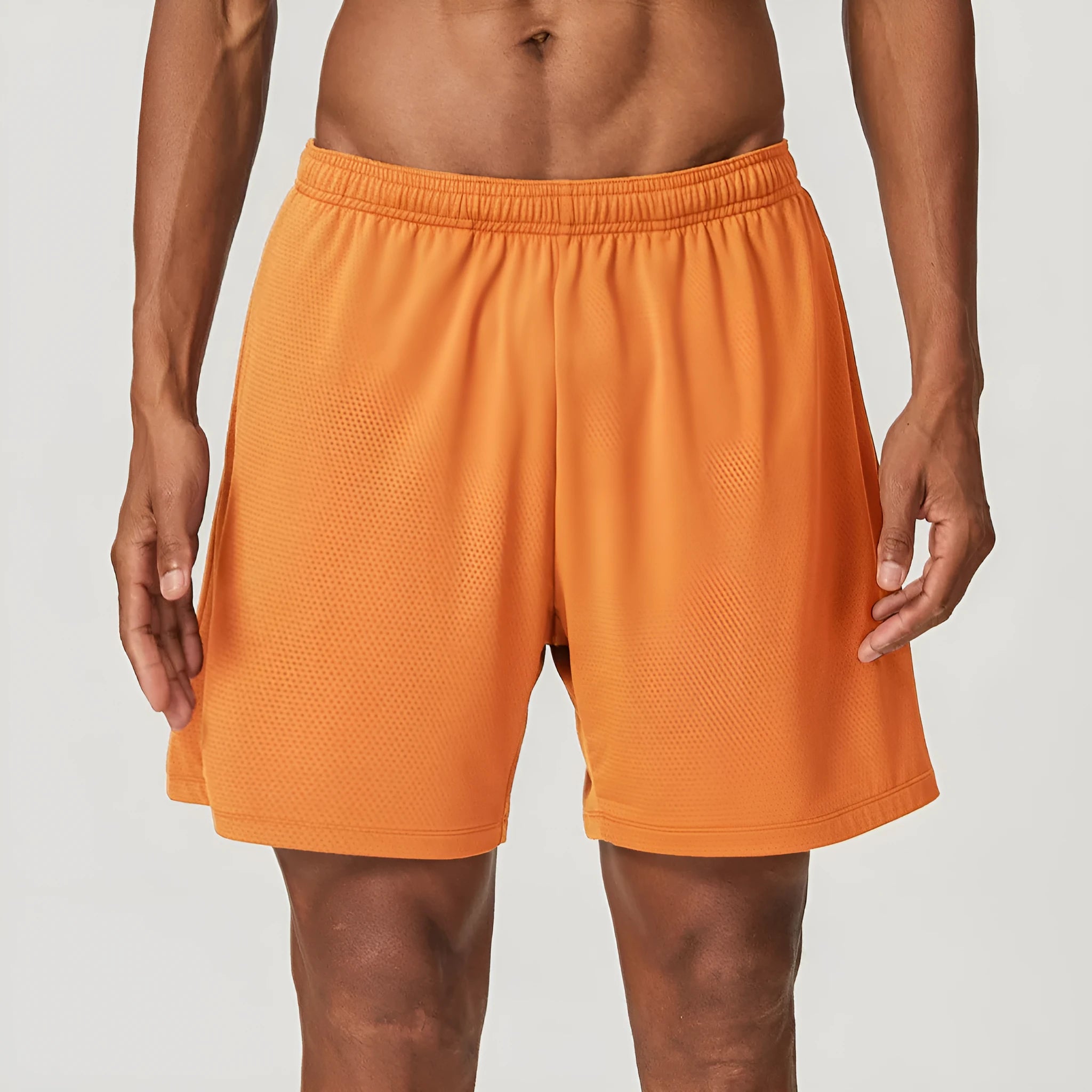 Men's quick-drying double-layer workout shorts in multiple colours with moisture-wicking fabric