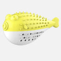 Mint Toys silicone fish-shaped cat chew toy in four colour options on white background