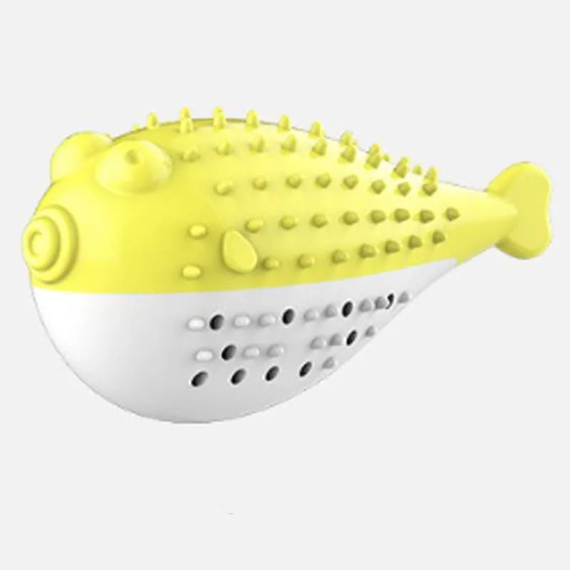 Mint Toys silicone fish-shaped cat chew toy in four colour options on white background