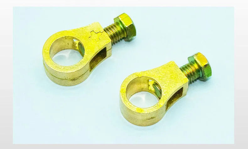 Pure copper car battery terminal clamp measuring 35mm for automotive electrical connections