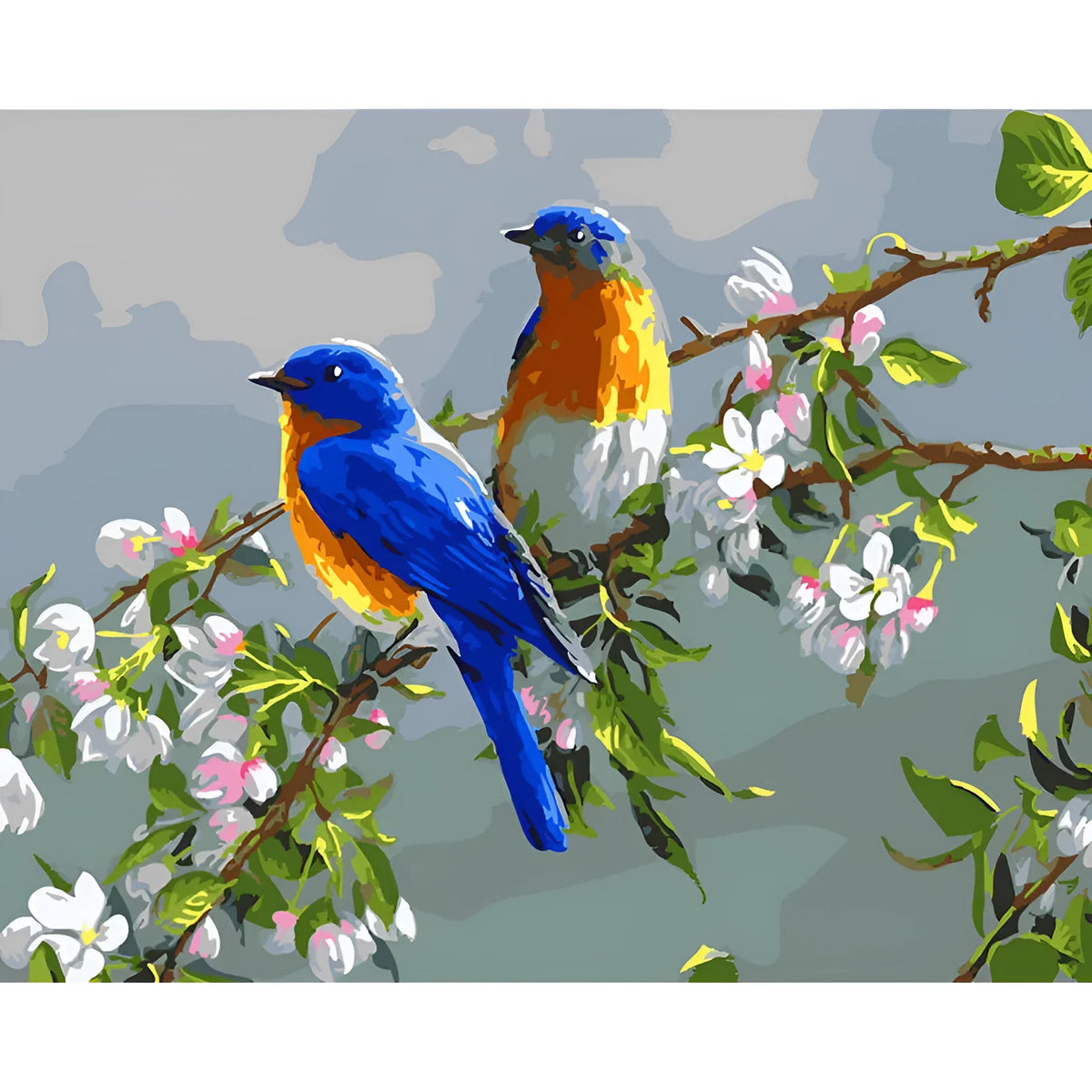 Custom hand-painted digital oil painting of an animal on linen canvas with idyllic scenery colours