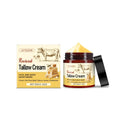 60g jar of tallow moisturising cream with honey, beeswax and olive oil formulation