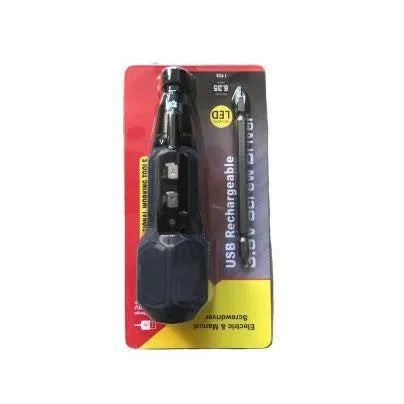 Alloy steel straight handle electric screwdriver with 36V lithium battery in black colour