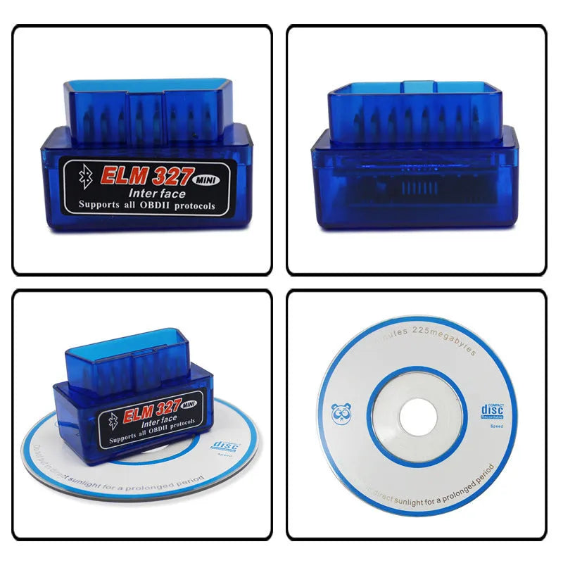 Bluetooth OBD2 car diagnostic fault code scanner and engine data reader