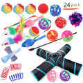 Plastic cat tunnel toy set showing enclosed channel design for pet play
