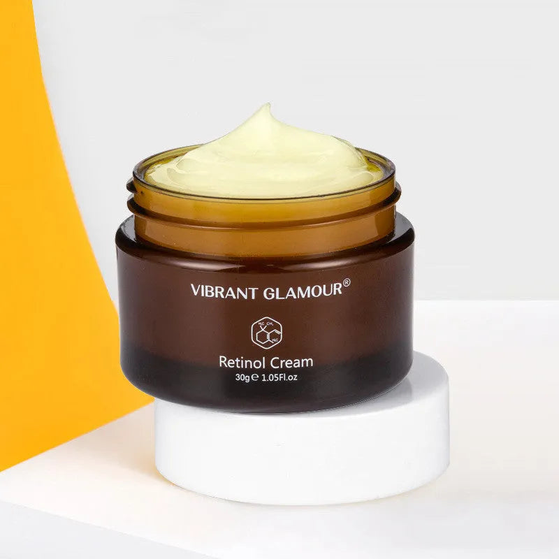 30ml bottle of retinol facial serum for reducing dry lines and fine lines.