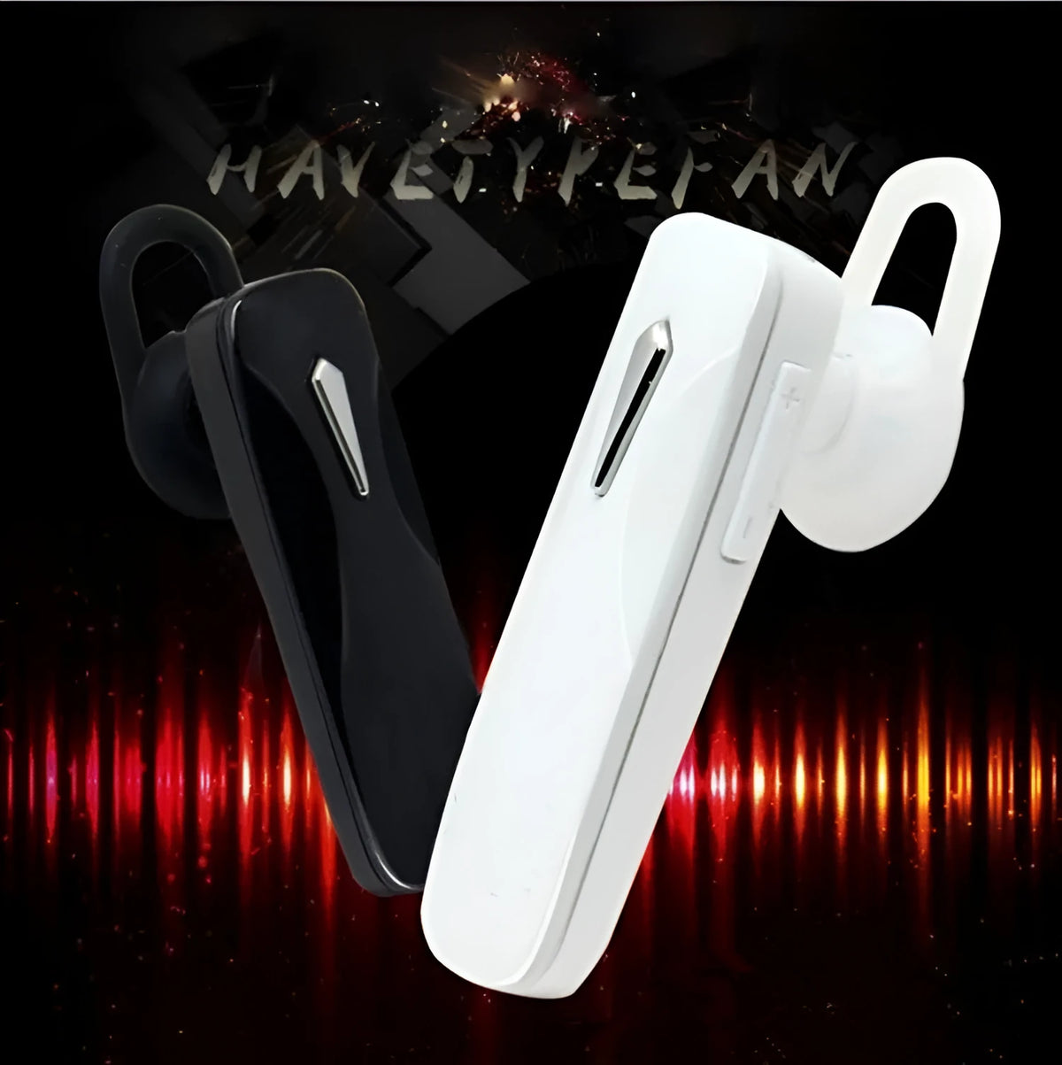 M163 Bluetooth car headset in black and white colour options with call and music controls