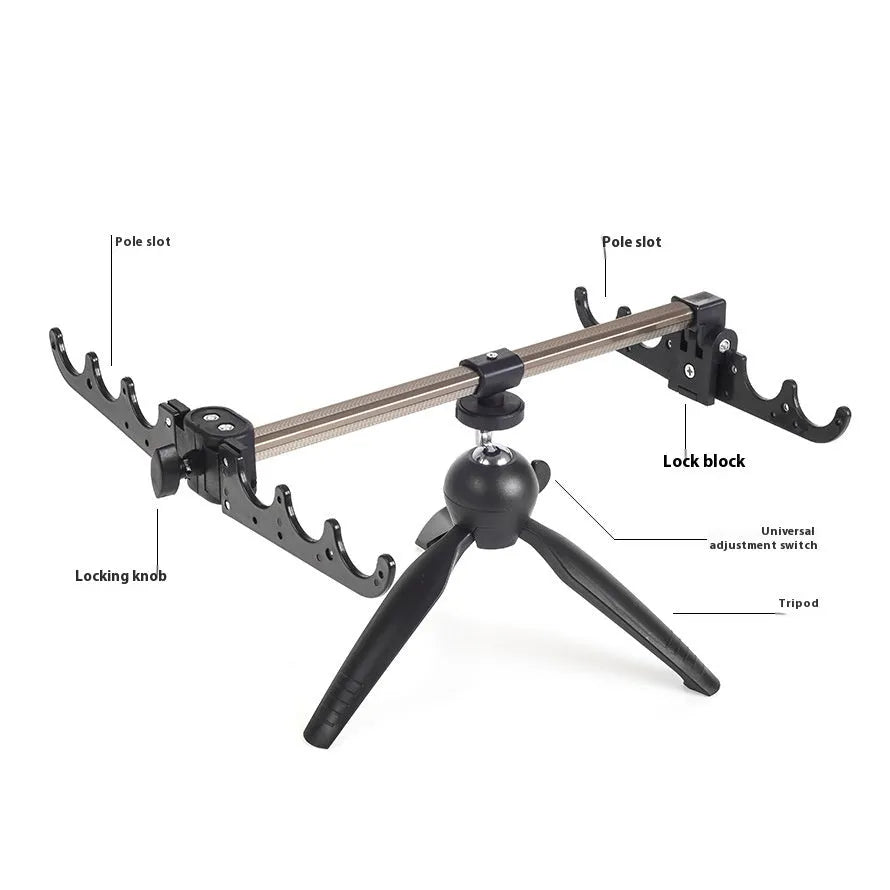Aluminium alloy ice fishing tripod bracket for small rod support