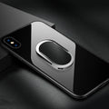 2 in 1 USB plasma lighter and mobile phone holder in aluminium alloy, black ice colour, with ring buckle and USB charging cable