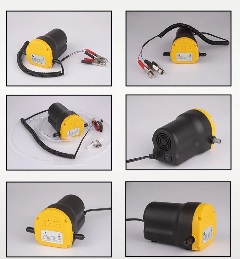 12V electric self-priming oil gear pump for engine oil transfer with engineering plastic body