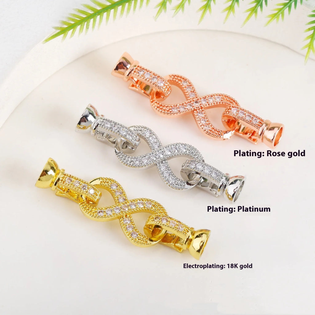 Small gold plated necklace clasp with electroplated finish for DIY jewellery projects