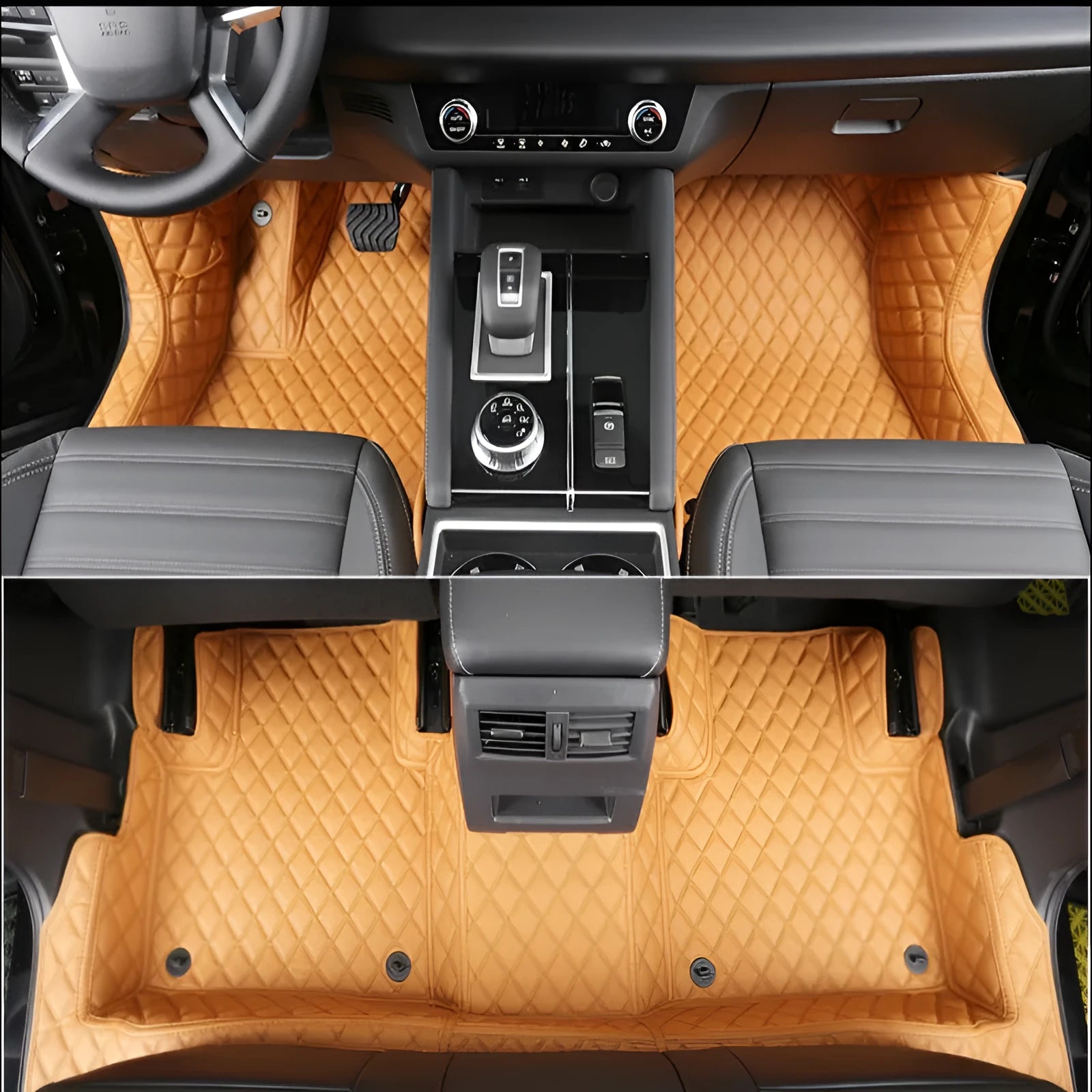 Fully surrounded car floor mats for a 23 New Mitsubishi Outlander 5-seater SUV.