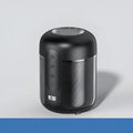 Black portable Bluetooth speaker measuring 72mm by 99mm with 30W output