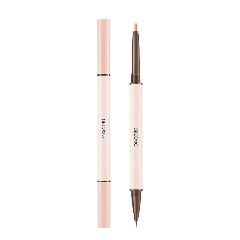 Double-headed silkworm pen eyeliner with stereoscopic star eyes design in pearlescent finish