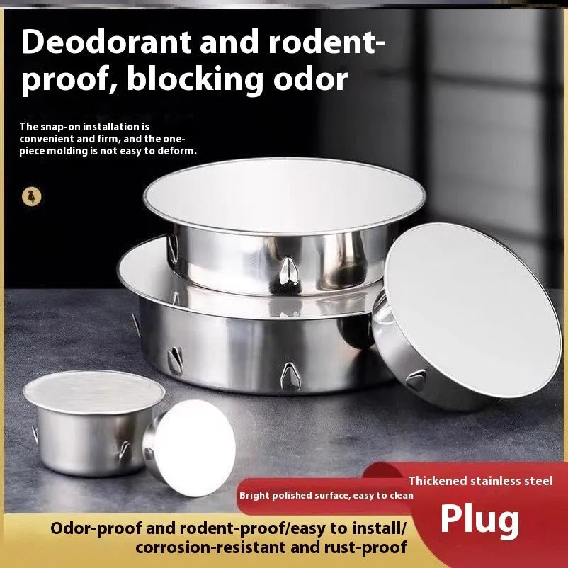 Stainless steel inlay deodorant floor drain cover for bathroom or kitchen installation