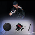 Black smart Bluetooth boxing target with coloured lights for wall-mounted fitness training