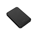 Black universal power bank for electric heating vests showing 97mm length and slim 14mm profile