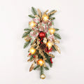 Christmas garland decoration with multiple hanging options including stair wall, lintel, and rattan placements