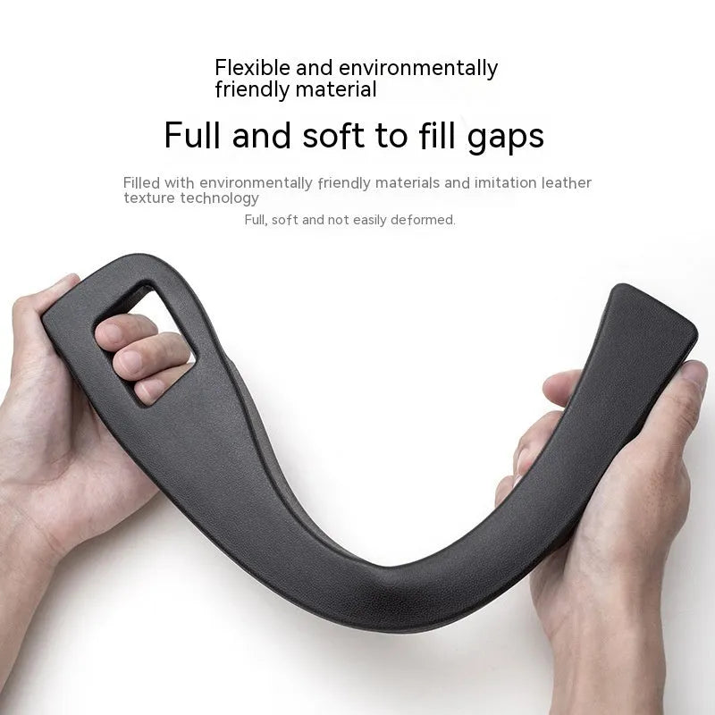 Plastic car seat gap storage organiser pocket in black colour with handle