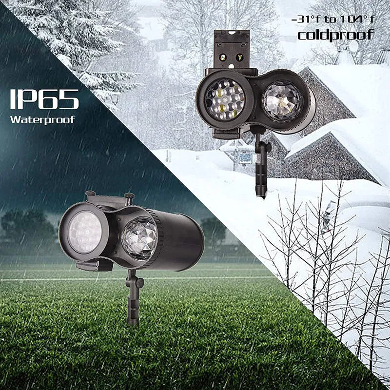 Outdoor waterproof double tube animated water pattern LED light string with IP65 rating