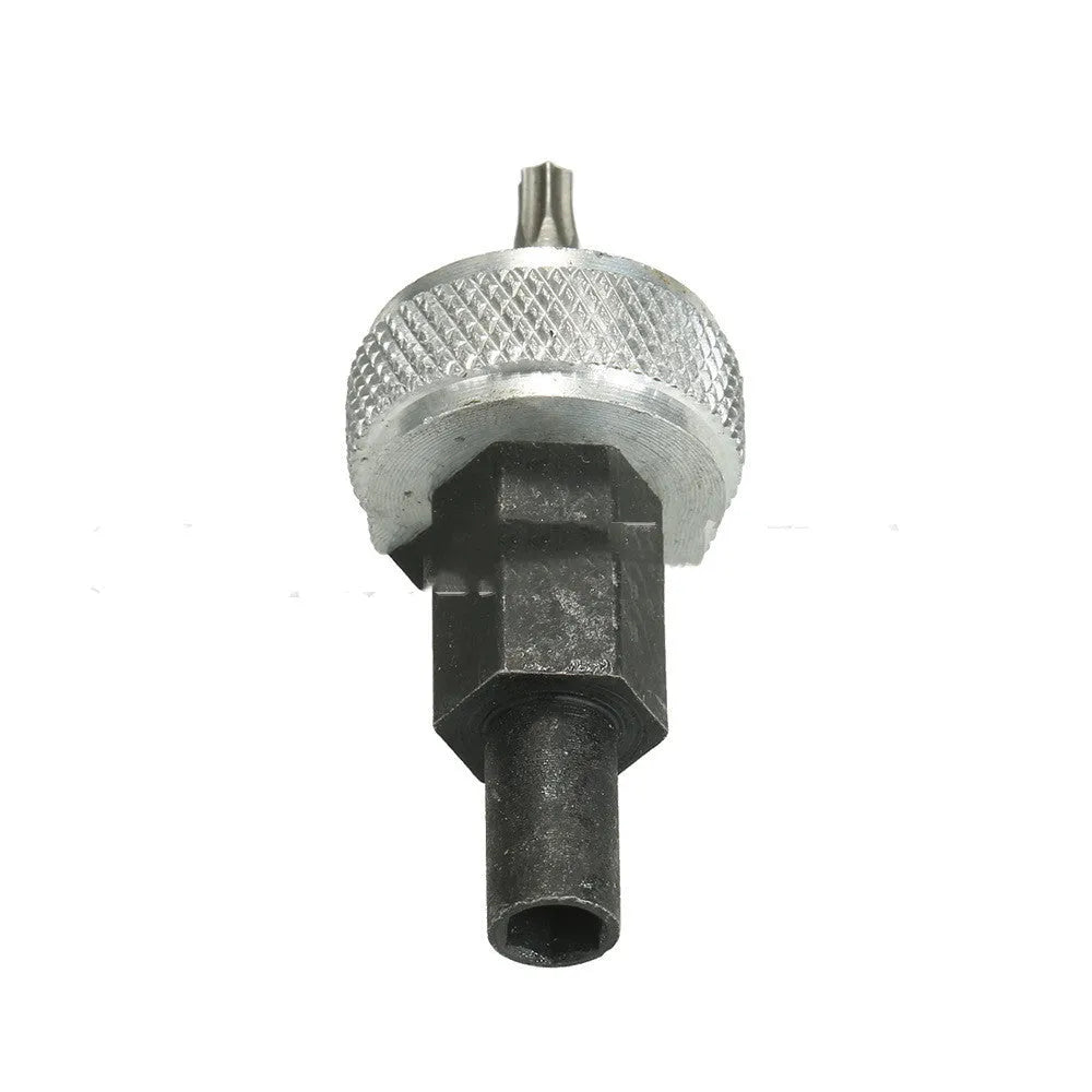 Ignition module wrench tool with carbon steel handle and knurled aluminium knobs for automotive repair