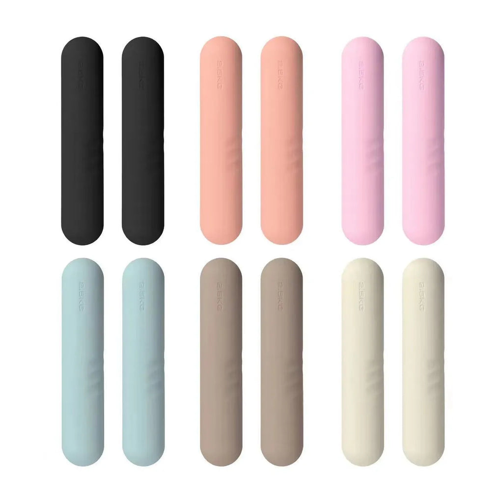 Silicone-edged hand-drawn dumbbell stick in various colours with weight options for fitness training