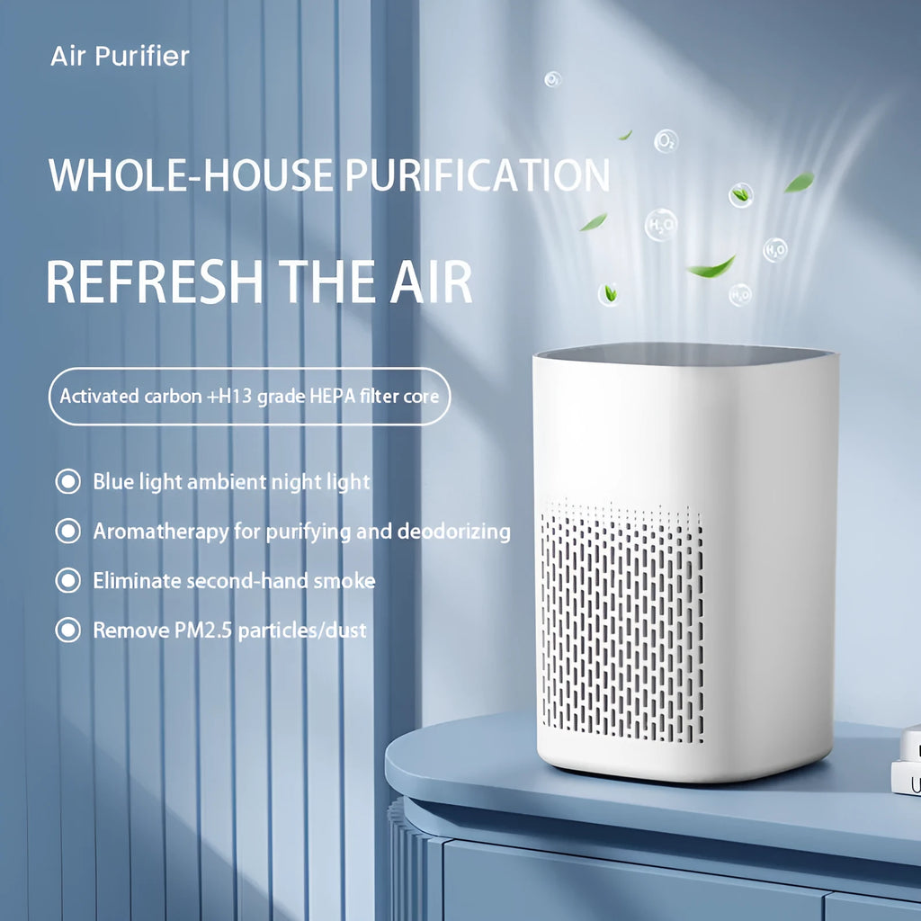 Simple style desktop air purifier with USB connection for small rooms