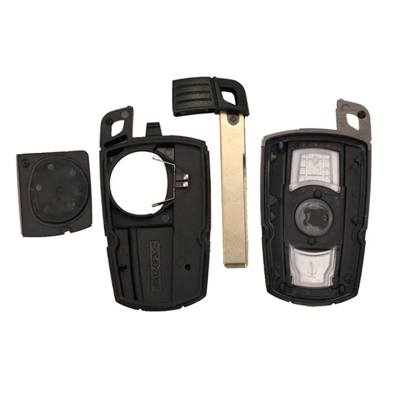 BMW semi-intelligent remote car key replacement with metal and plastic construction