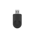 Black mini CarPlay USB interface adapter with compact dimensions for wireless smartphone connectivity in vehicles