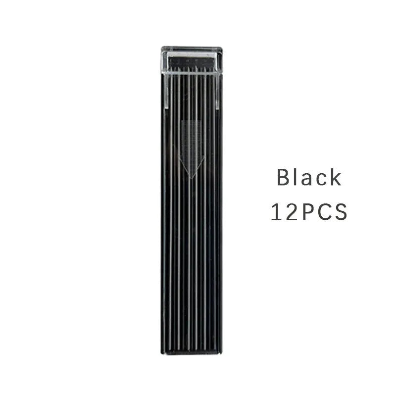 Boxed 0.7mm HB mechanical pencil refill leads in rainbow colours with plastic barrel tubes