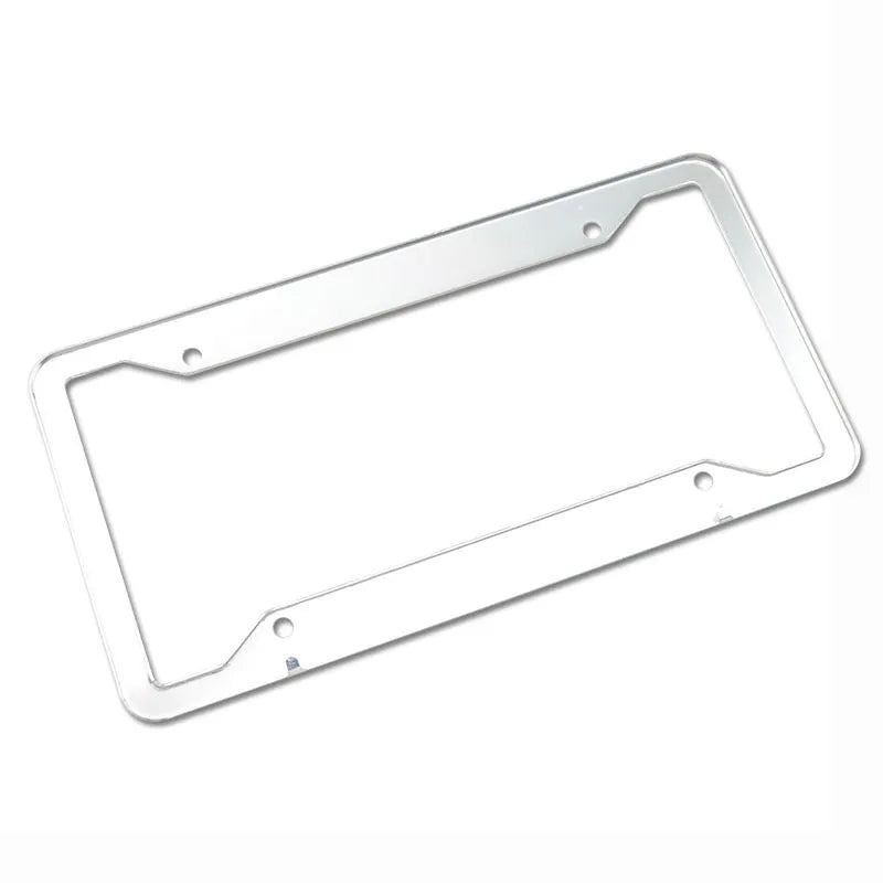Aluminium alloy licence plate frame for 20x15cm UK plates in stainless steel with four finish options