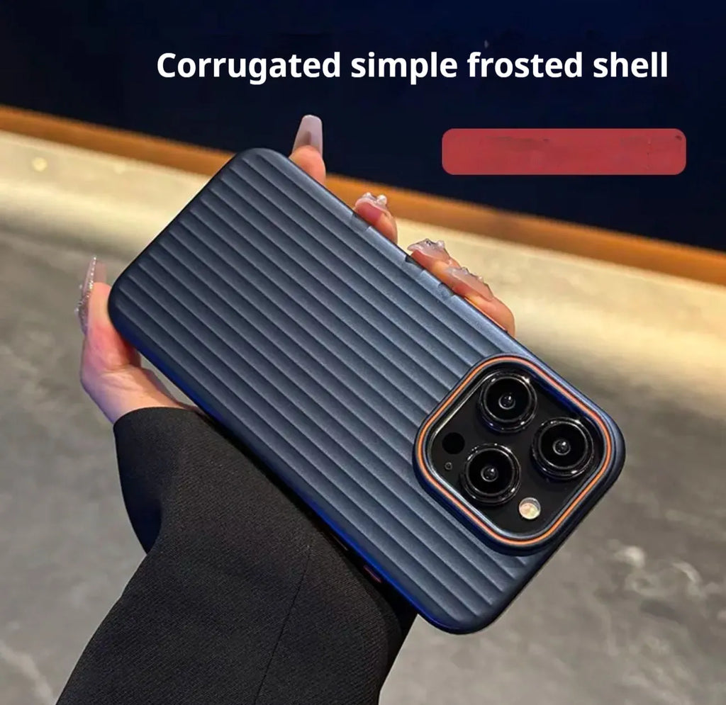 Anti-drop frosted PC half-pack phone case for iPhone in black, dark purple, gray, or silver.