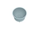 Cyan silicone dog bowl with textured licking mat surface and suction cup base