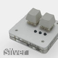 USB wired mini keyboard with multimedia keys in white, grey, black or pink measuring 6.5.6 by 1.3cm
