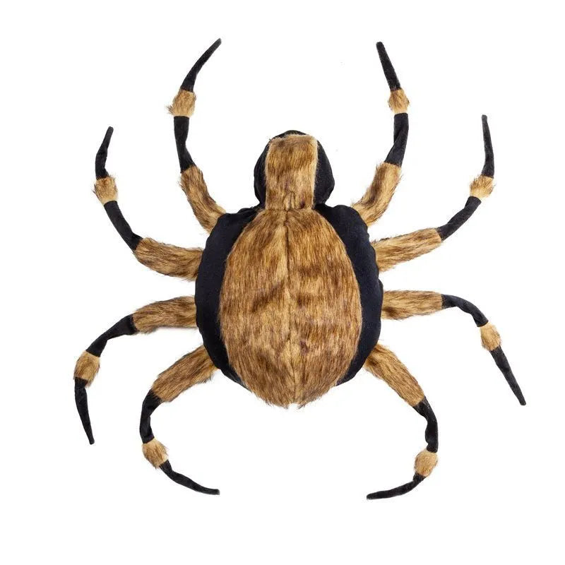 Pet spider costume with 8 simulation spider legs and black long plush, for cats and puppies, sizes S and M