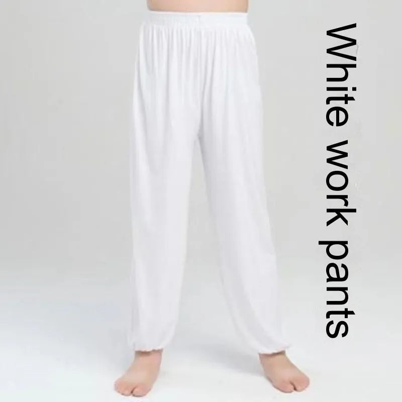 Children's black Lycra practice pants for Sanda martial arts training with high elasticity fabric