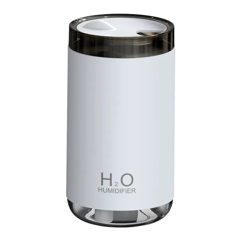 White USB jellyfish humidifier with warm night light on a table