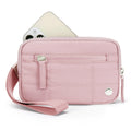 Waterproof quilted women's handbag with transparent deck in seven colour options